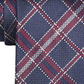 Gravata xadrez masculina Tommy Hilfiger Bold Leo vermelha tamanho regular