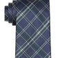 Gravata xadrez masculina Tommy Hilfiger Bold Leo verde tamanho regular
