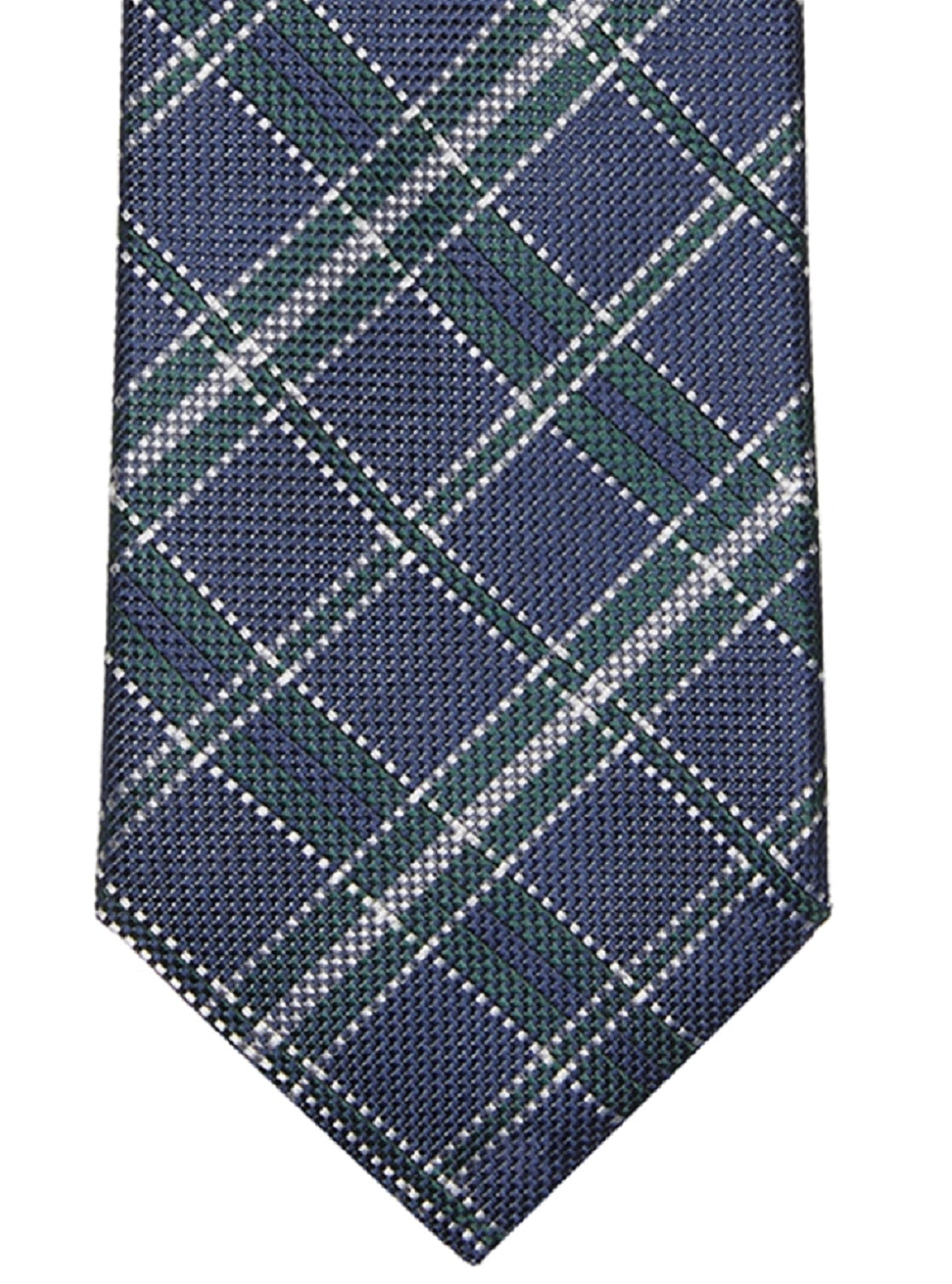 Gravata xadrez masculina Tommy Hilfiger Bold Leo verde tamanho regular