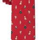 Gravata Tommy Hilfiger Classic Holiday Dog &amp; Tree Masculina Vermelha Tamanho Regular