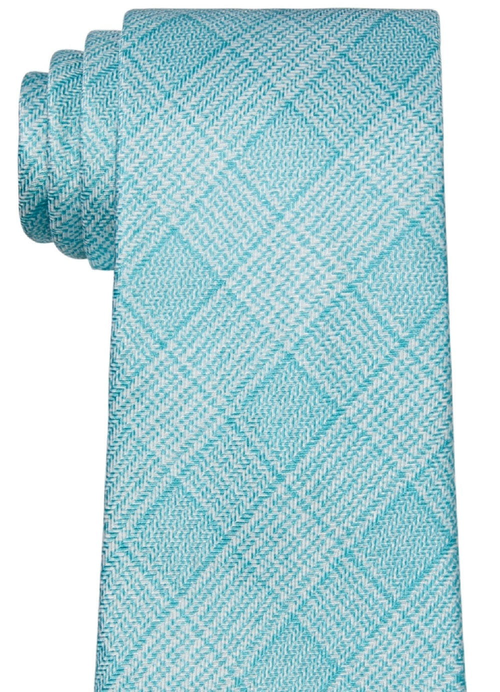 Gravata xadrez masculina Michael Kors verde tamanho regular