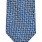 Gravata com estampa linear masculina Michael Kors, azul, tamanho regular