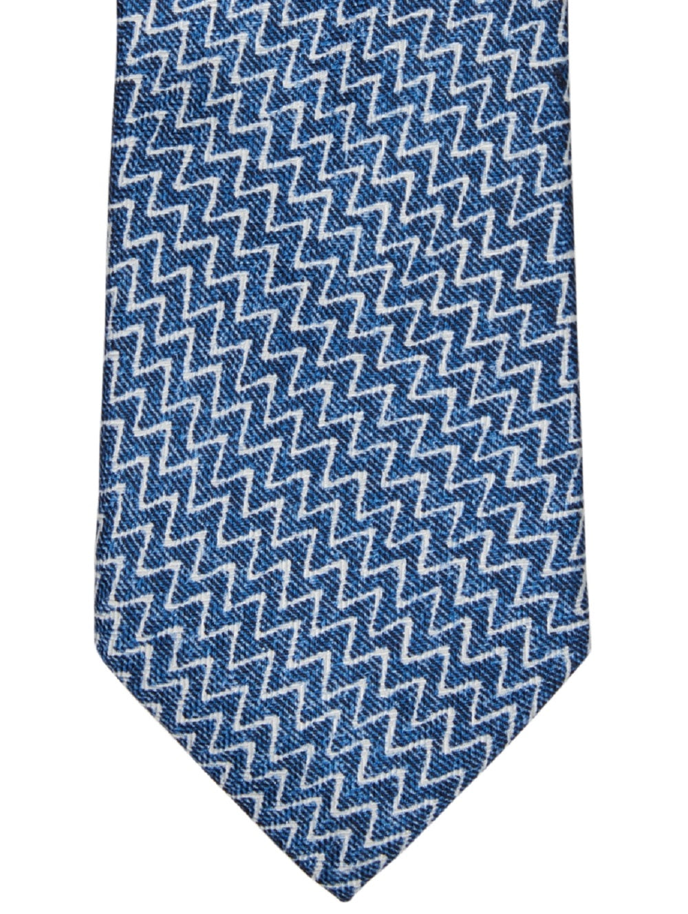 Gravata com estampa linear masculina Michael Kors, azul, tamanho regular