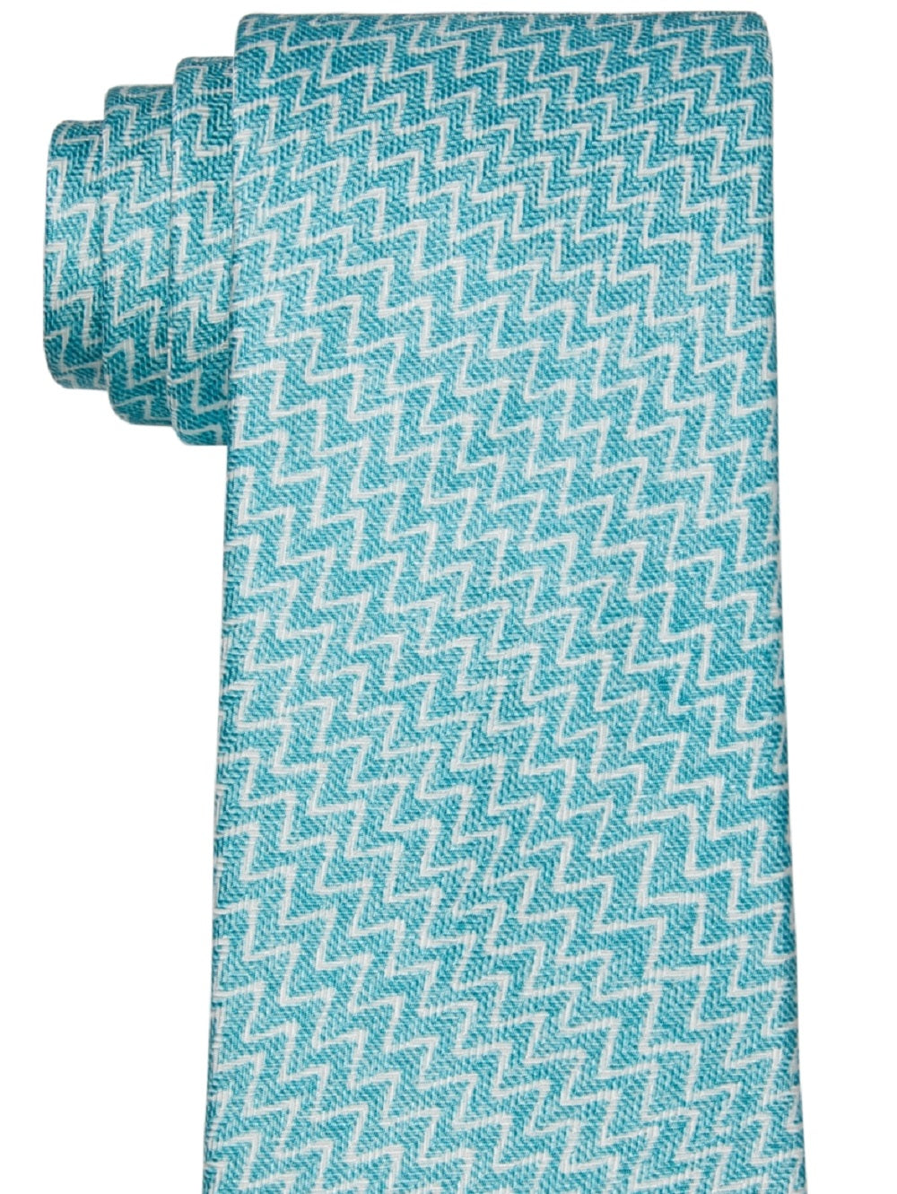 Gravata com estampa linear masculina Michael Kors, verde, tamanho regular