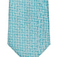 Gravata com estampa linear masculina Michael Kors, verde, tamanho regular