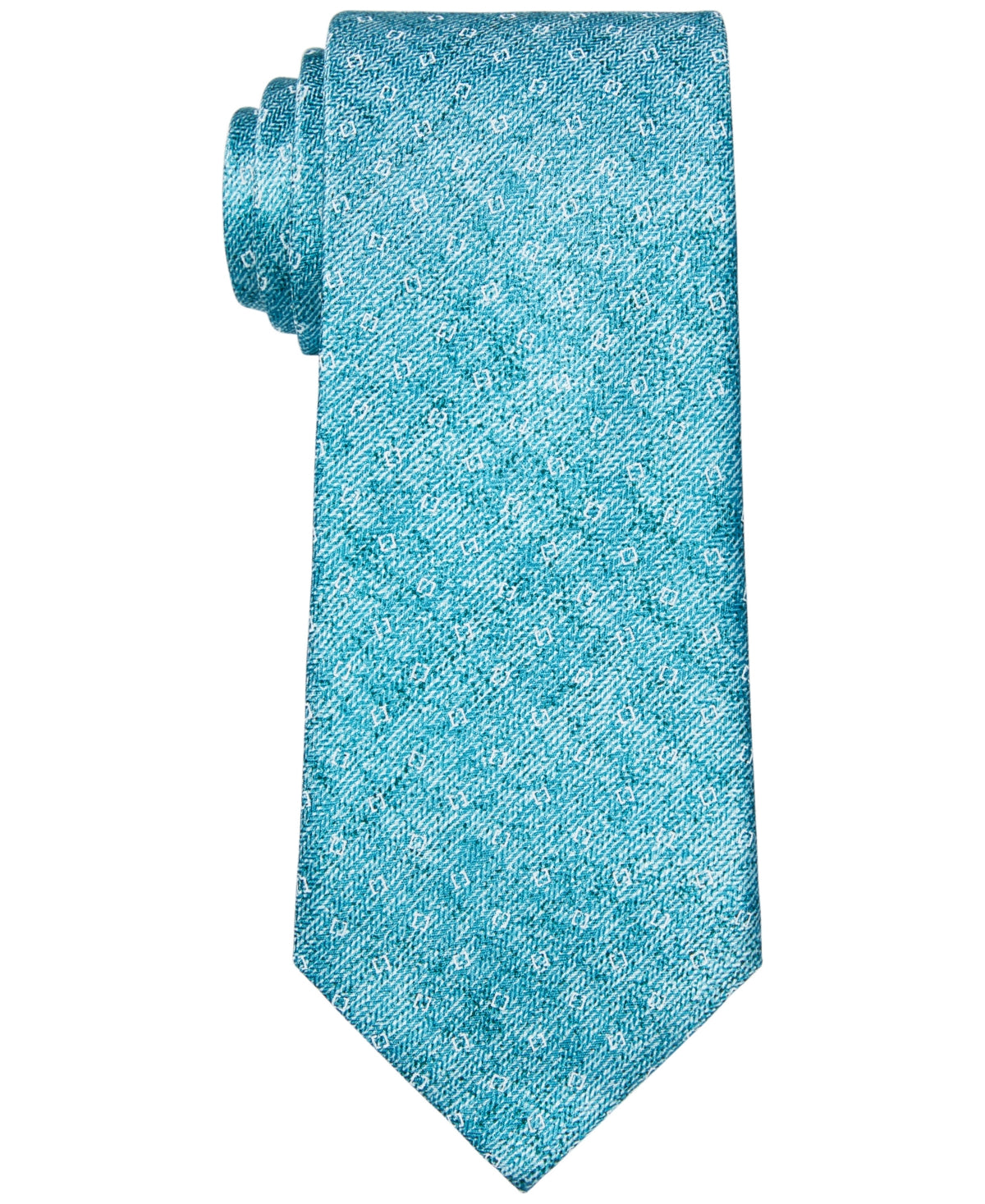 Gravata Masculina Michael Kors com Estampa Geométrica Azul Tamanho Único