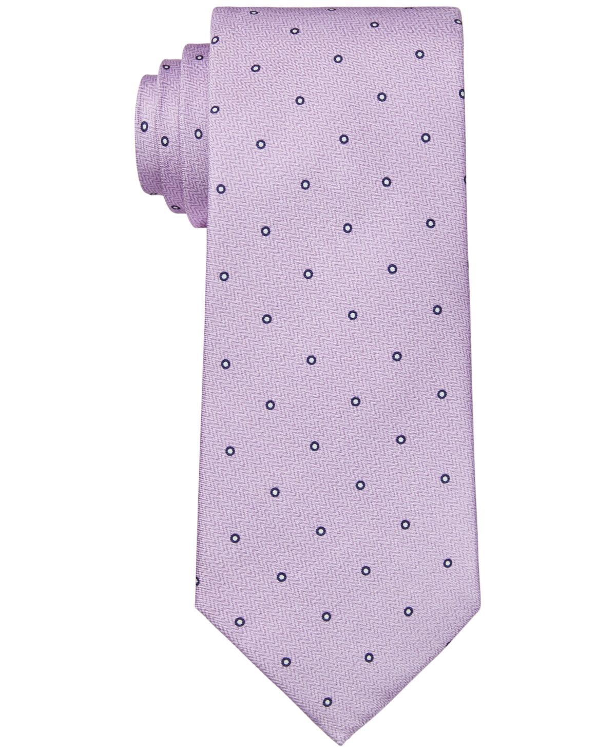 Gravata com estampa circular texturizada masculina Michael Kors, roxa, tamanho regular