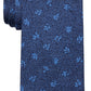 Gravata Masculina Michael Kors Texturizada com Estampa de Haste Pequena Azul Tamanho Regular