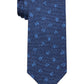 Gravata Masculina Michael Kors Texturizada com Estampa de Haste Pequena Azul Tamanho Regular