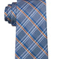 Gravata xadrez aberta masculina Michael Kors laranja tamanho regular