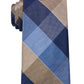 Gravata xadrez grande masculina Michael Kors marrom tamanho regular