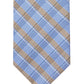 Gravata xadrez linear masculina Michael Kors marrom tamanho regular