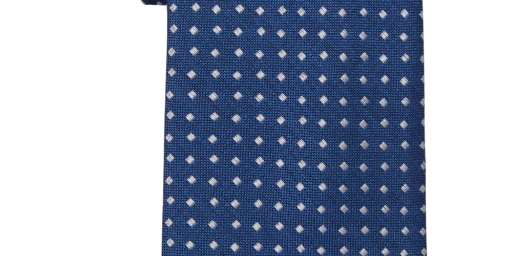 Gravata quadrada simples masculina Michael Kors, azul, tamanho regular