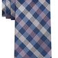 Gravata xadrez masculina Michael Kors roxa tamanho regular