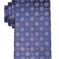 Gravata Calvin Klein Masculina Slim Deco Floral Medalhão Roxa Tamanho Regular