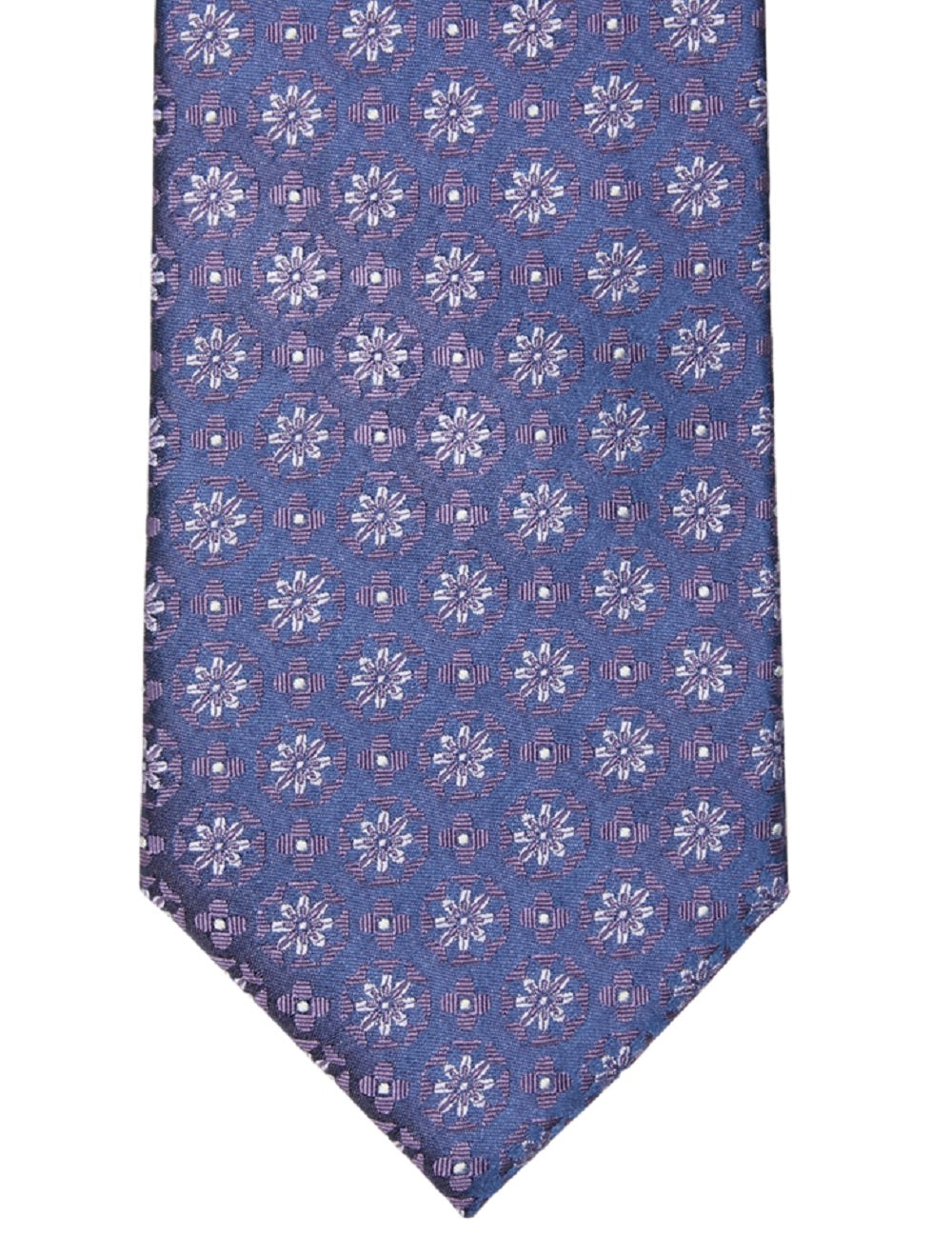 Gravata Calvin Klein Masculina Slim Deco Floral Medalhão Roxa Tamanho Regular