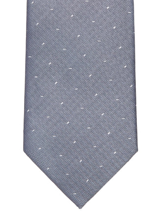 Gravata Calvin Klein Fleck Herringbone Masculina Cinza Tamanho Regular
