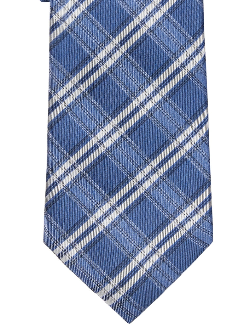 Gravata xadrez sazonal masculina Calvin Klein azul tamanho regular