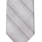 Gravata Slim Xadrez Masculina Calvin Klein Cinza Tamanho Regular