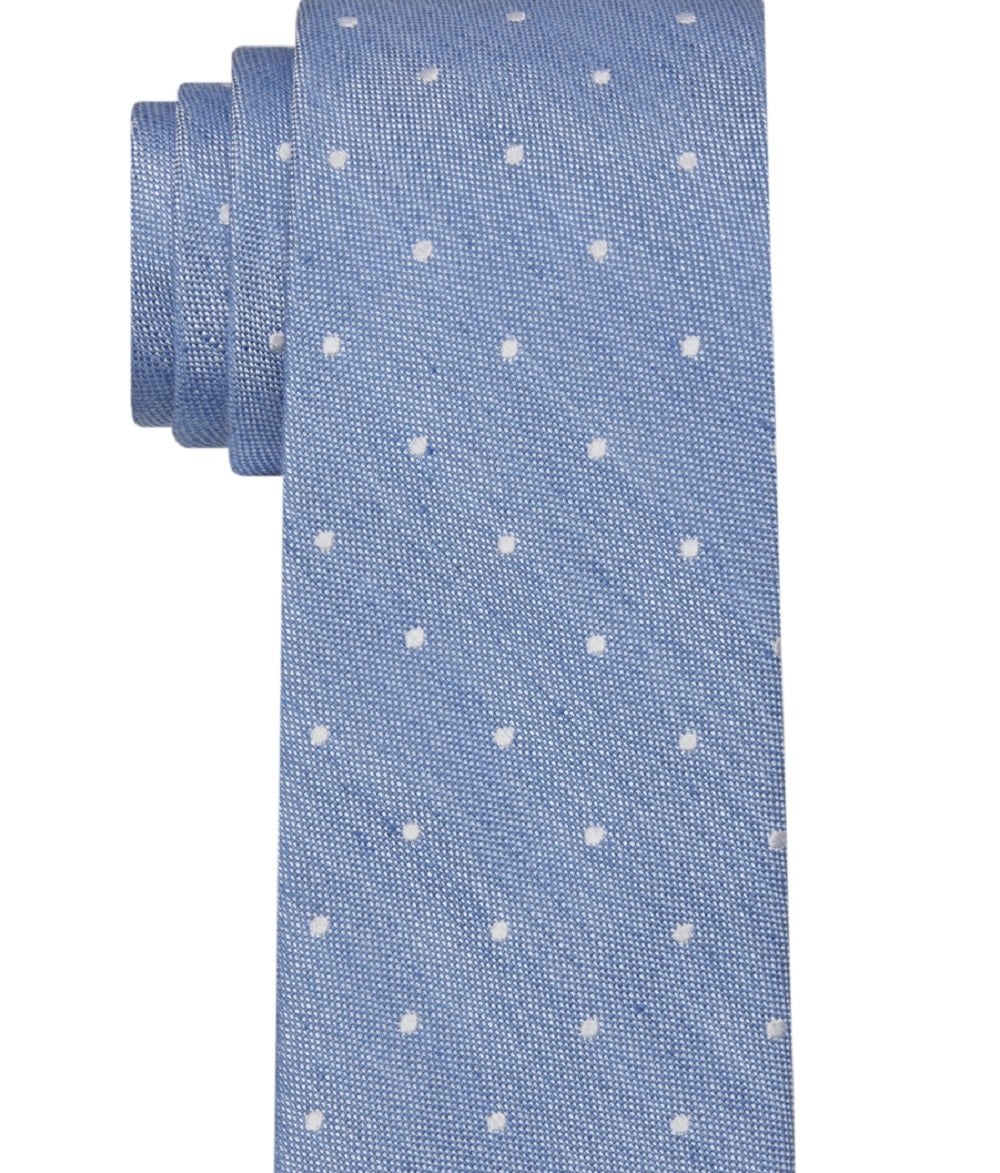 Gravata Tommy Hilfiger Presley Dot Masculina Azul Tamanho Regular