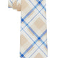 Gravata de linho Tommy Hilfiger Robert Slim Plaid masculina, marrom, tamanho regular