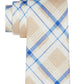 Gravata de linho Tommy Hilfiger Robert Slim Plaid masculina, marrom, tamanho regular