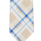Gravata de linho Tommy Hilfiger Robert Slim Plaid masculina, marrom, tamanho regular