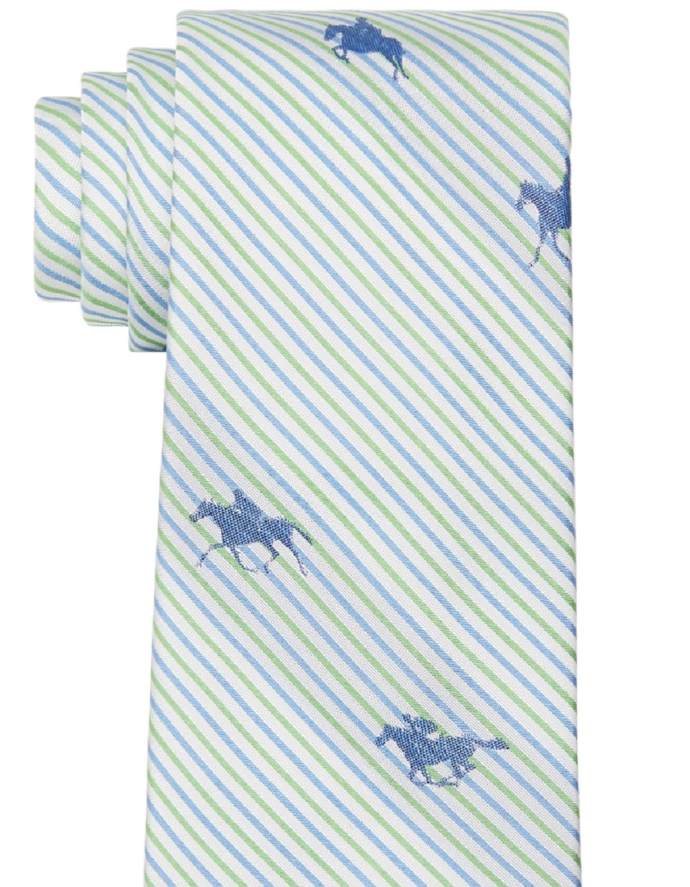 Gravata Tommy Hilfiger Maysville Racing Horse Masculina Verde Tamanho Regular