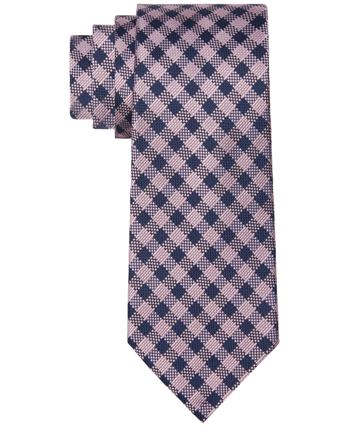 Gravata Tommy Hilfiger Willard Gingham Masculina Rosa Tamanho Regular