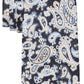 Gravata de linho Tommy Hilfiger Howard Classic Paisley masculina marrom tamanho regular
