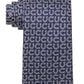 Gravata de seda com estampa de ferradura Bexley masculina Tommy Hilfiger, azul, tamanho regular