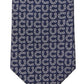 Gravata de seda com estampa de ferradura Bexley masculina Tommy Hilfiger, azul, tamanho regular