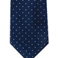 Gravata Michael Kors Classic Dot Masculina Azul Tamanho Regular