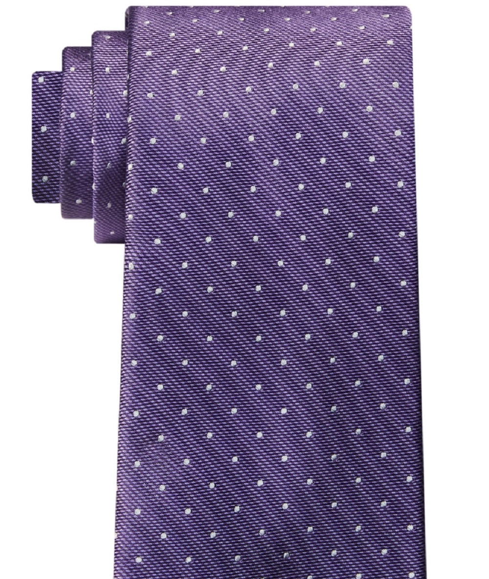 Gravata Michael Kors Classic Dot Masculina Roxa Tamanho Regular