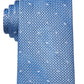 Gravata Geométrica Retangular Clássica Masculina Michael Kors Azul Tamanho Regular