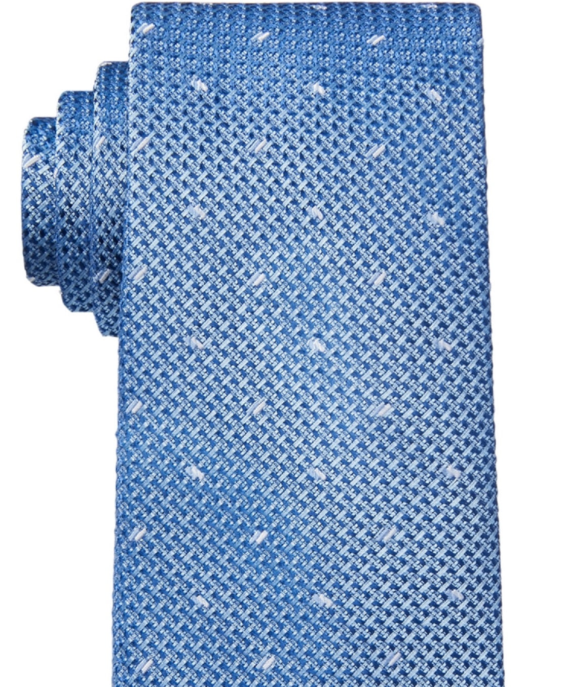 Gravata Geométrica Retangular Clássica Masculina Michael Kors Azul Tamanho Regular