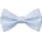 Gravata borboleta masculina Tommy Hilfiger Oxford com listras finas e amarradas, azul, tamanho regular