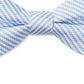 Gravata borboleta masculina Tommy Hilfiger Oxford com listras finas e amarradas, azul, tamanho regular