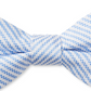 Gravata borboleta masculina Tommy Hilfiger Oxford com listras finas e amarradas, azul, tamanho regular