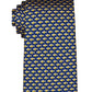 Gravata de seda Tommy Hilfiger Falmouth Classic Fish Print Masculina Azul Tamanho Regular