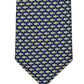 Gravata de seda Tommy Hilfiger Falmouth Classic Fish Print Masculina Azul Tamanho Regular