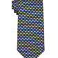Gravata de seda Tommy Hilfiger Falmouth Classic Fish Print Masculina Azul Tamanho Regular