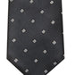 Gravata Calvin Klein Linked Slim Neat Masculina Preta Tamanho Regular