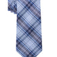 Gravata Slim Xadrez Masculina Calvin Klein Azul Tamanho Regular