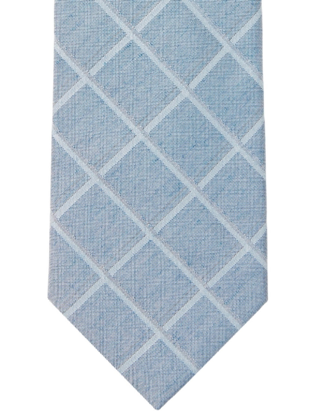 Gravata Calvin Klein Windowpane Masculina Azul Tamanho Regular