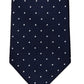 Gravata de seda Tommy Hilfiger Metcalf Classic Dots masculina, azul, tamanho regular