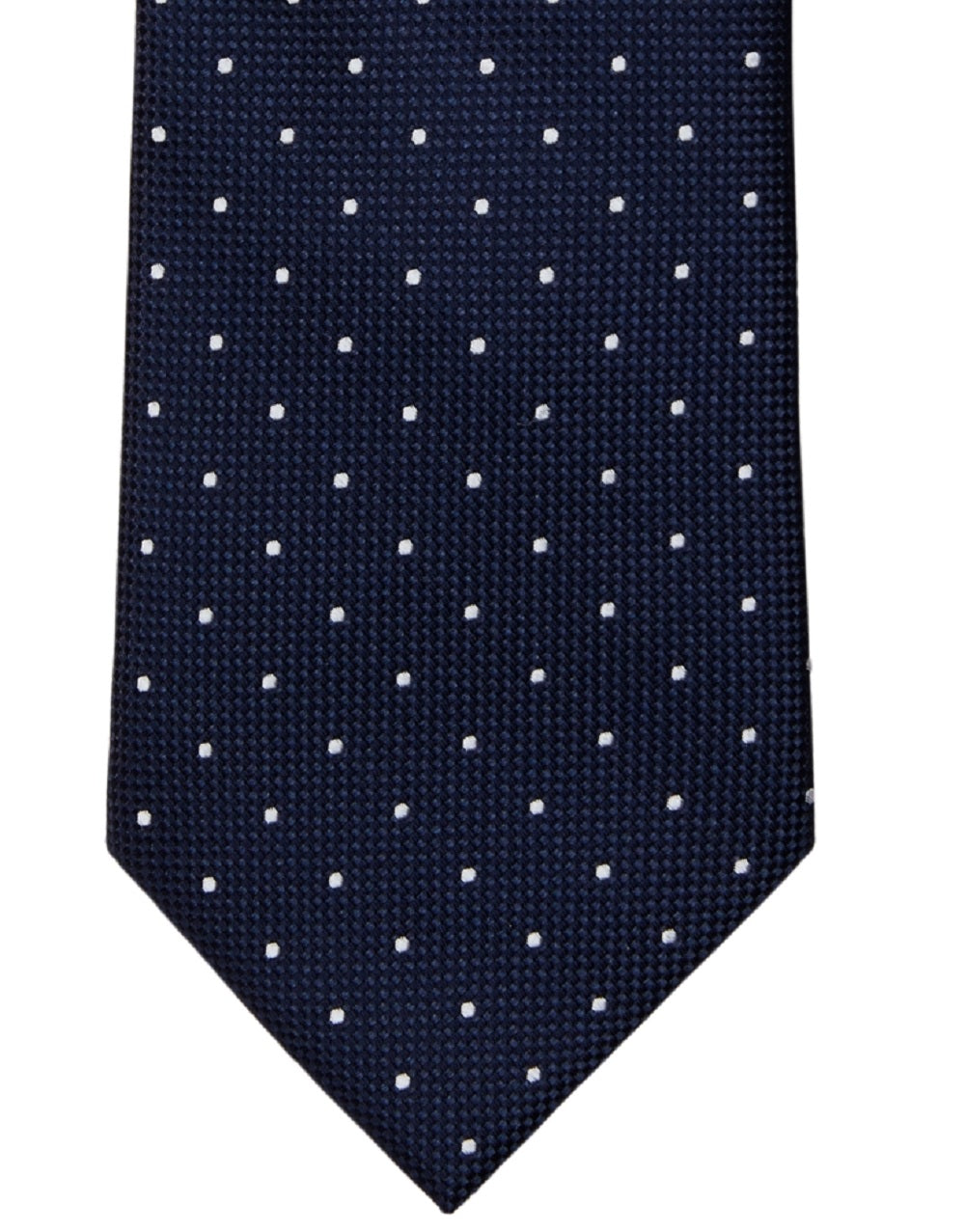 Gravata de seda Tommy Hilfiger Metcalf Classic Dots masculina, azul, tamanho regular