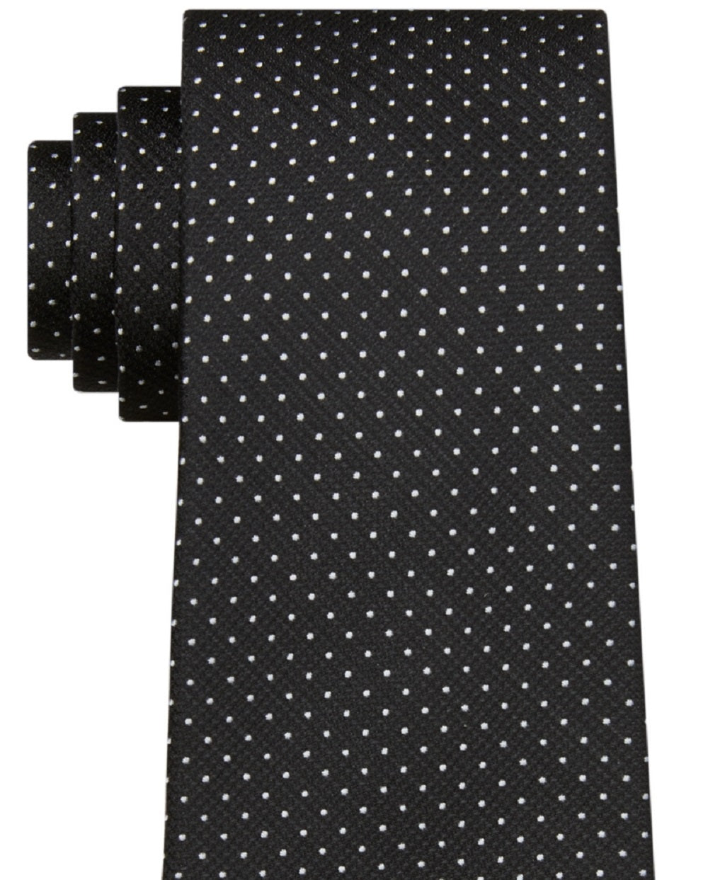 Gravata Calvin Klein Masculina Slim Texturizada Dobby Dot Preta Tamanho Regular