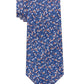 Gravata de seda floral botânica Kai masculina Tommy Hilfiger cinza tamanho regular