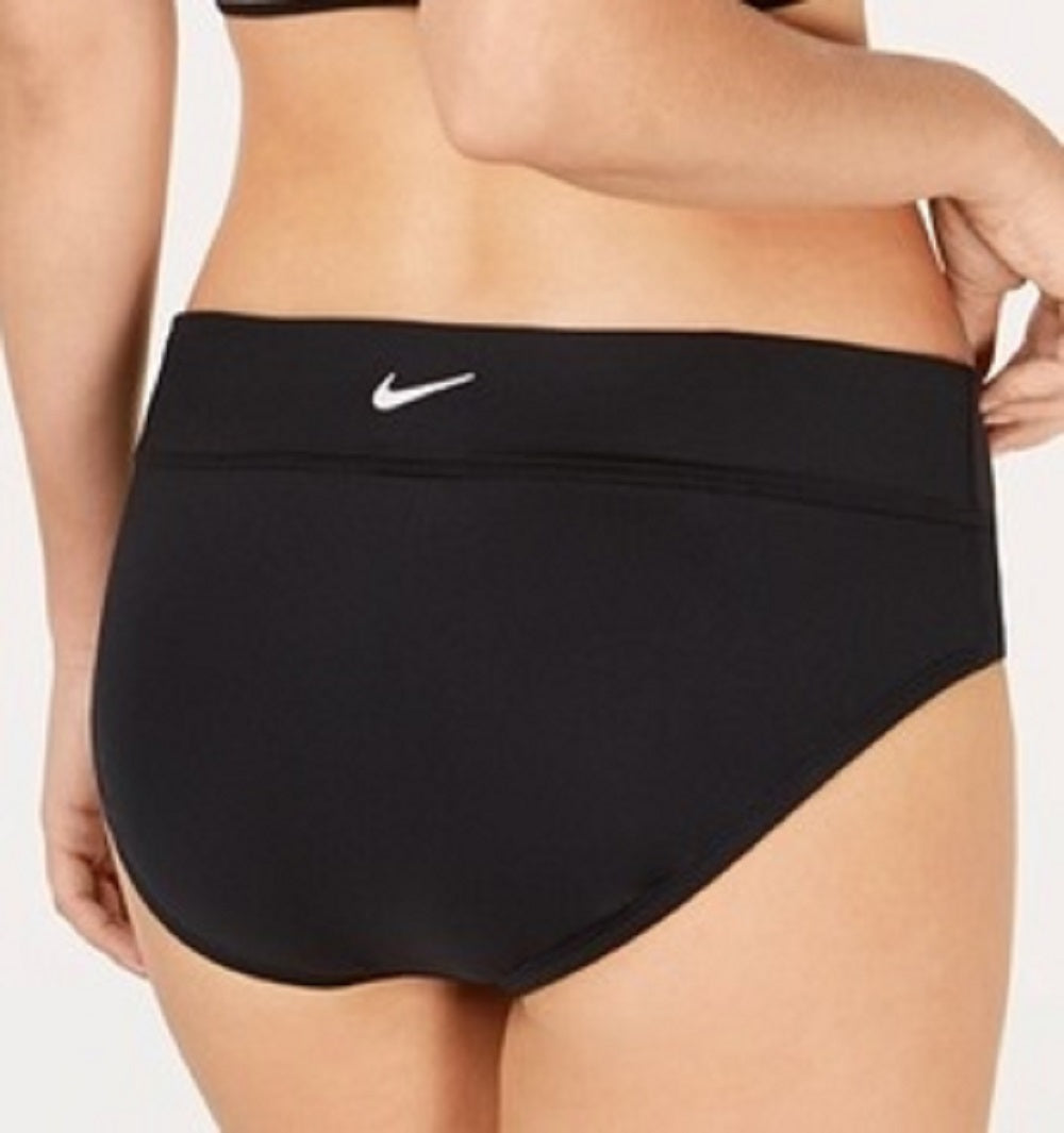 Calcinha de biquíni Nike Active Hipster feminina, preta
